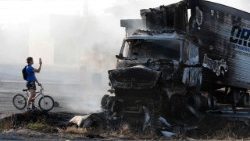 Una imagen de la violencia ocurrida el pasado mes de febrero en el estado de Jalisco