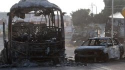 Транспарт, спалены членамі мексіканскіх наркакартэляў