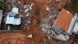 豪雨による土砂崩れの現場　2026年2月24日　ブラジル、ミナスジェライス州ジュイス・デ・フォーラ周辺地区