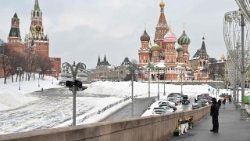 Eine Brücke in Kreml-Nähe in Zentralmoskau  