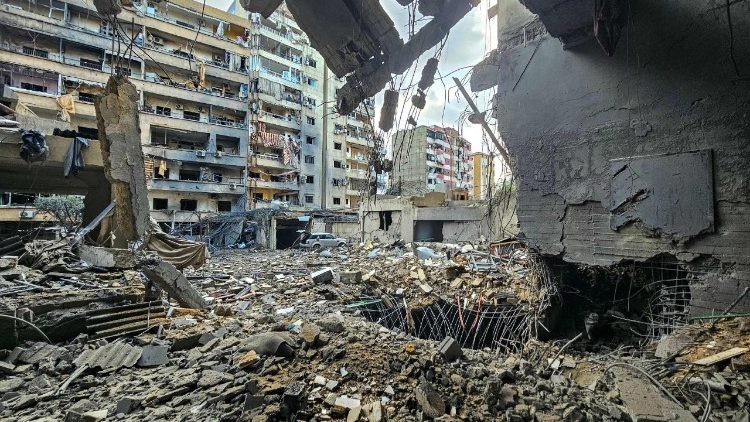 Izpostītā Libānas pilsēta