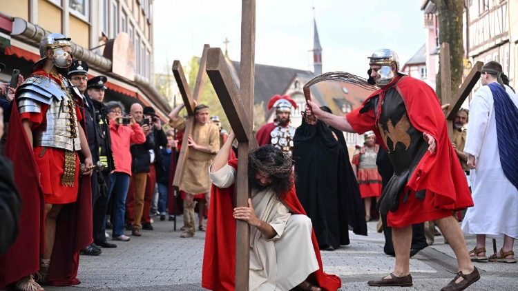 Karfreitagsprozession in Bensheim (Deutschland)