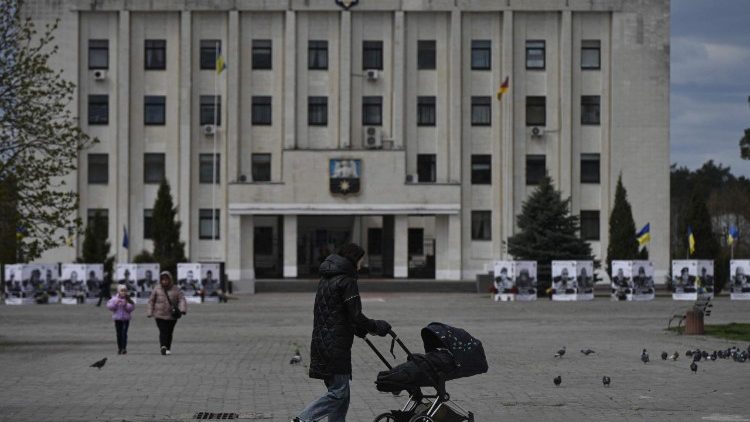El centro de la peque&ntilde;a ciudad de Slavutych, Ucrania (AFP o licenciantes)
