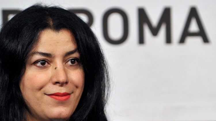 L'autrice e regista Marjane Satrapi fotografata a Roma nel novembre 2012 durante la presentazione del suo film "La bande des Jotas"