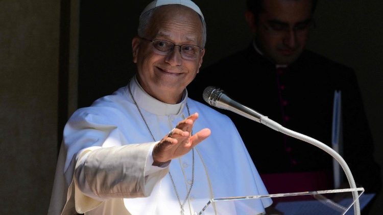Papst Leo freut sich sichtlich &uuml;ber den herzlichen Empfang in Castel Gandolfo