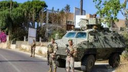 Presidio dell'esercito nazionale nel Libano meridionale dopo i negoziati avvenuti a Roma in luglio
