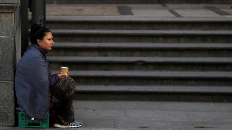 File photo of a woman living in poverty and exclusion in Spain