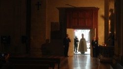 Beim Öffnen der Heiligen Pforte