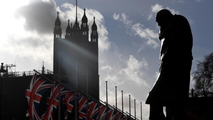 Statue von Winston Churchill in London