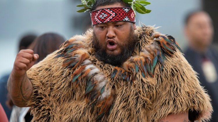 Ein Maori-Indigener in Neuseeland