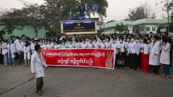 Medical workers in Myanmar join nationwide strike after military coup