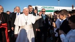 Papst Franziskus bei seinem ersten Aufenthalt in Budapest im September 2021