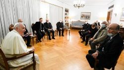 Размова Францішка з грэчаскімі езуітамі ў Афінах. Ілюстрацыйнае фота