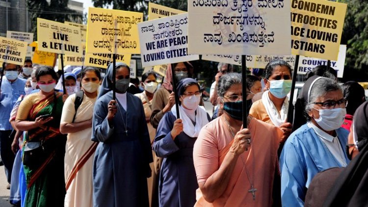 മതപരിവർത്തന സാധ്യതകൾ ഇല്ലാതാക്കുന്ന നിയമത്തിനെതിരെ നടന്ന ഒരു റാലിയിൽനിന്നുള്ള ദൃശ്യം - ഫയൽ ചിത്രം
