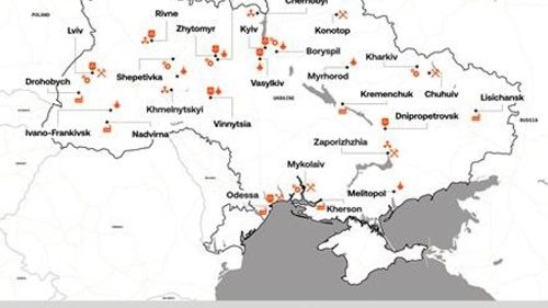 Russische Angriffsziele in der Ukraine