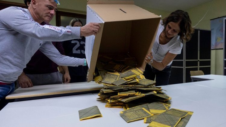 Ballots being counted in Italy