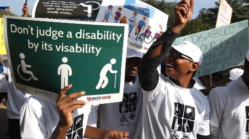 Demonstration in Indien zum Internationalen Tag für Menschen mit Behinderung am 3.12.2022