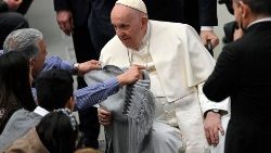Papst Franziskus bei seiner Generalaudienz diesen Mittwoch