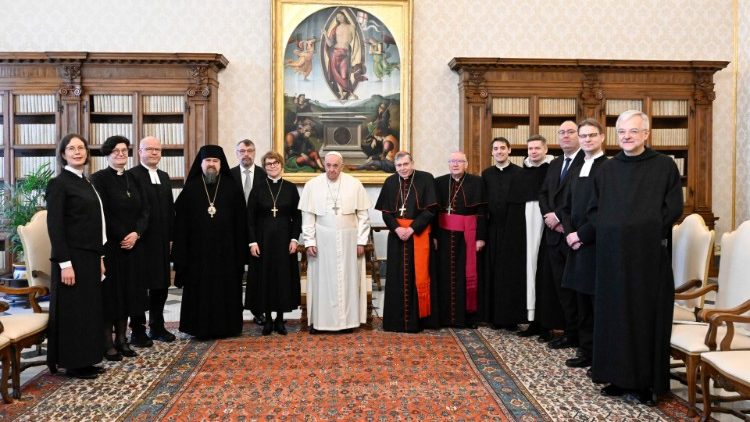 教皇フランシスコ、フィンランドのエキュメニカル使節と　2023年1月19日