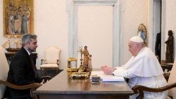 Папа Франциск на встрече с президентом Парагвая (20 января 2023 г.)