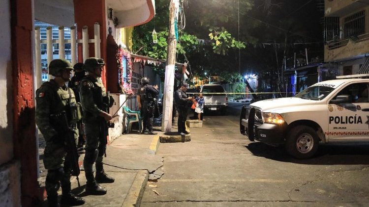 Von der Polizei gesicherter Tatort nach Mordanschlag in Mexiko