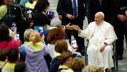 Papież Franciszek na spotkaniu z pielgrzymami z archidiecezji Spoleto-Nursji, 20 maja 2023