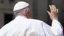 File photo of Pope Francis waving to the faithful in St. Peter's Square