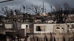 La ville de Lahaina, détruite par les flammes, le 16 août 2023.