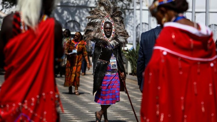 Wamasai katika tukio la Mkutano wa Tabianchi Jijini Nirobi 2023