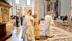 संत पेत्रुस महागिरजाघऱ में बैजांटीन रीति से मिस्सा समारोह