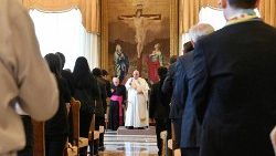 Papież Franciszek na audiencji dla uczestników konferencji o duchowości św. Jana Chrzciciela Scalabriniego, 14 października 2023 r.