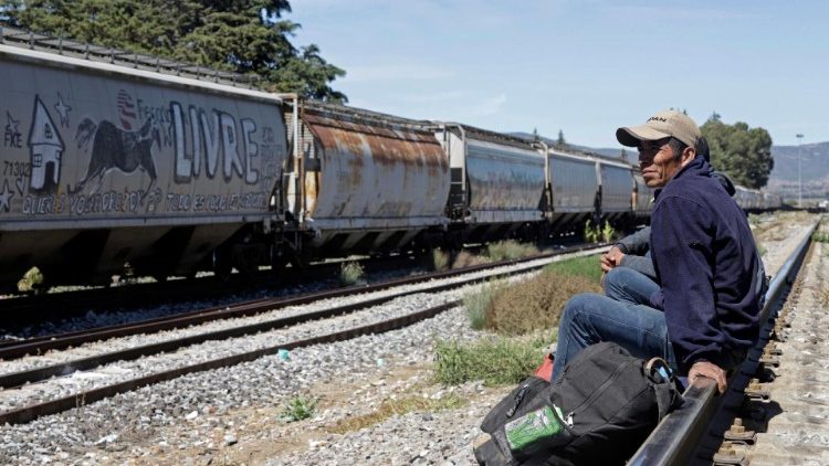 The train that many Mexican migrants travel on