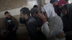 Palestinians injured in Israeli strikes arrive at southern Gaza hospital