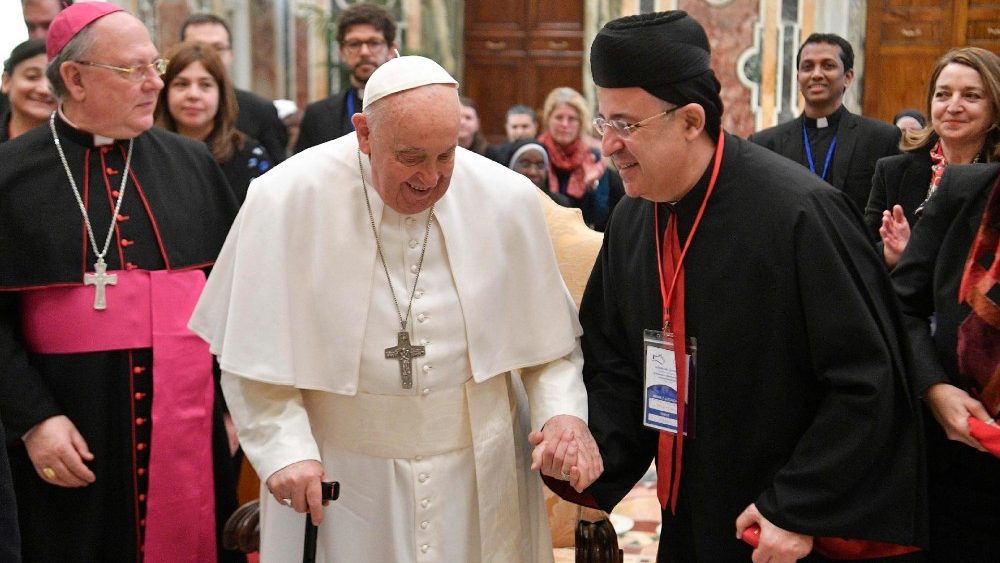 Папа з дэлегацыяй удзельнікаў канферэнцыі "Жанчыны ў Касцёле"