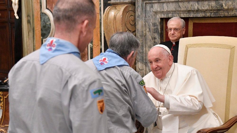 Аўдыенцыя для членаў Руху італьянскіх дарослых каталіцкіх скаўтаў