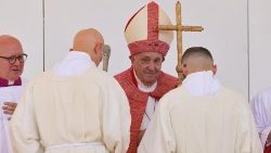 Le Pape dans le stade de Vérone.