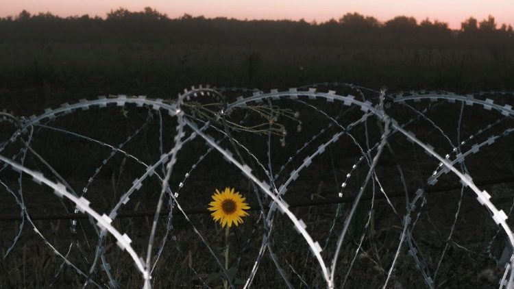 Estruturas de fortificação perto da fronteira entre a Ucrânia e a Rússia, na região de Sumy, Ucrânia. EPA/GEORGE IVANCHENKO