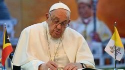 Францішак падчас візіту да прэзідэнта Усходняга Тымора