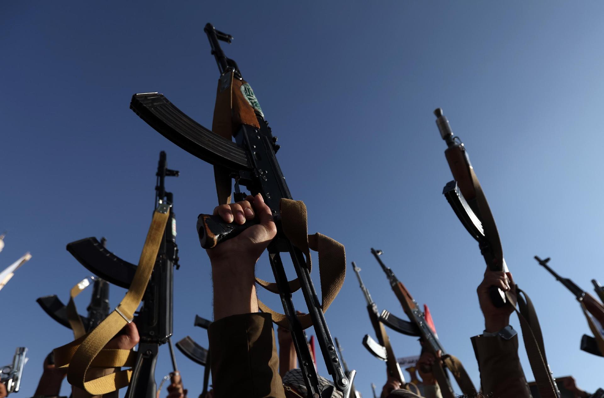 Wafuasi wa Houthi walipokusanyika Sana'a kwa mshikamano na watu wa Palestina.