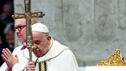 Папа Францішак падчас святой Імшы