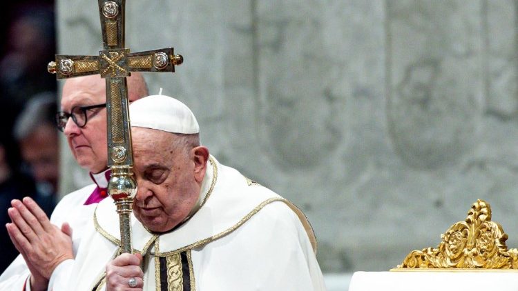 Папа Францішак падчас святой Імшы