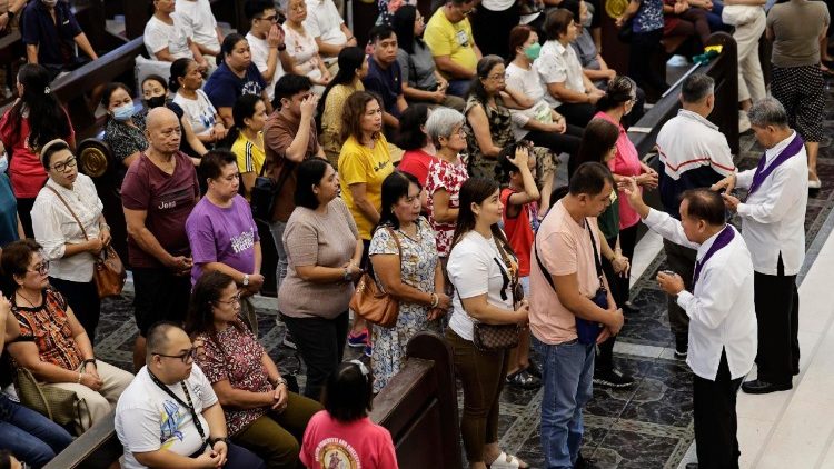 File photo of Catholics celebrating Ash Wednesday to begin Lent season in the Philippines