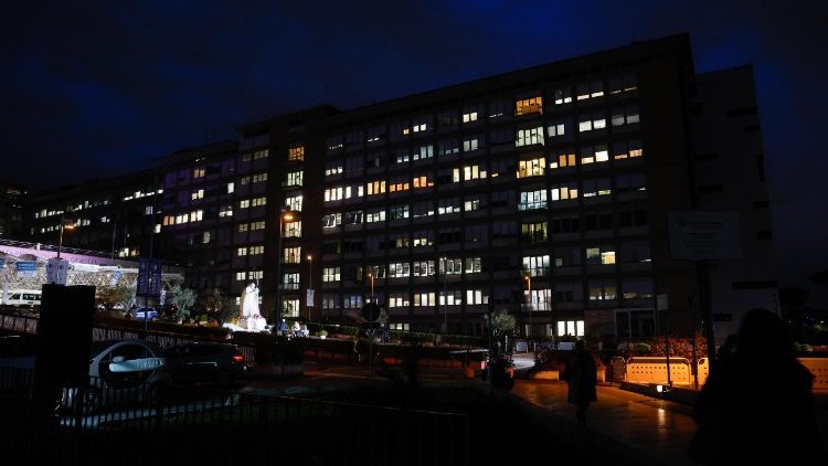 Rome's Gemelli Hospital where the Pope has been receiving care since 14 February