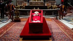 The body of Pope Francis has been transferred to St. Peter's Basilica to lie in state