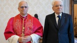 திருத்தந்தையுடன் இத்தாலிய அரசுத் தலைவர் செர்ஜோ மத்தெரெல்லா 