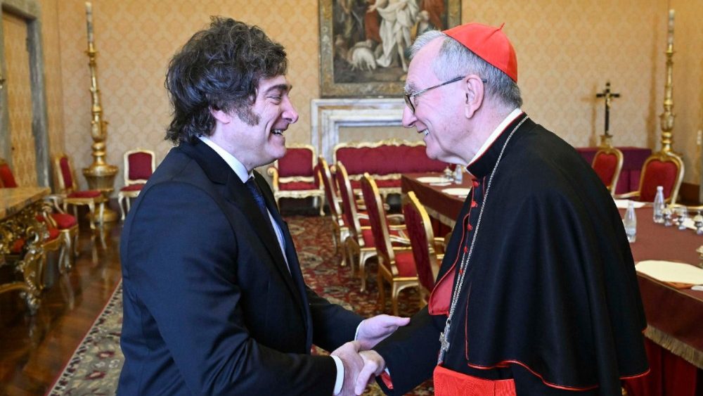 Pope Leo XIV receives in audience Argentine President Milei at the Vatican