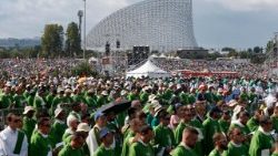 Pendant la messe de cloture du Jubilé, le dimanche 3 août. 