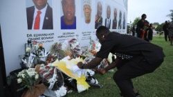 Nelaimės aukų pagerbimas Ganos sostinėje Akroje