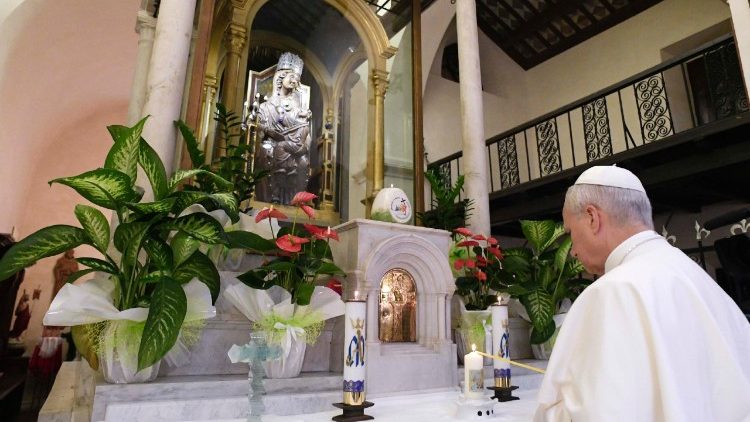 ലിയോ പതിനാലാമൻ പാപ്പാ മെന്തൊറെല്ലയിലെ കൃപയുടെ മാതാവിന്റെ തീർത്ഥാടനകേന്ദ്രത്തിൽ