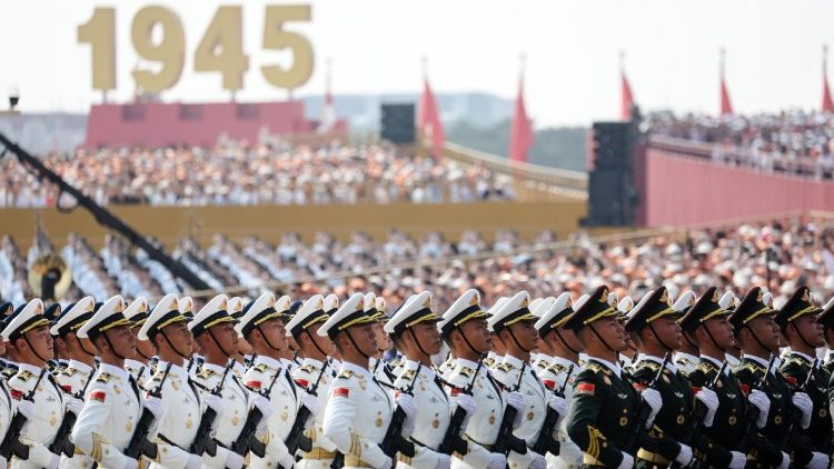 La parata militare a Pechino per la fine della Seconda guerra mondiale 